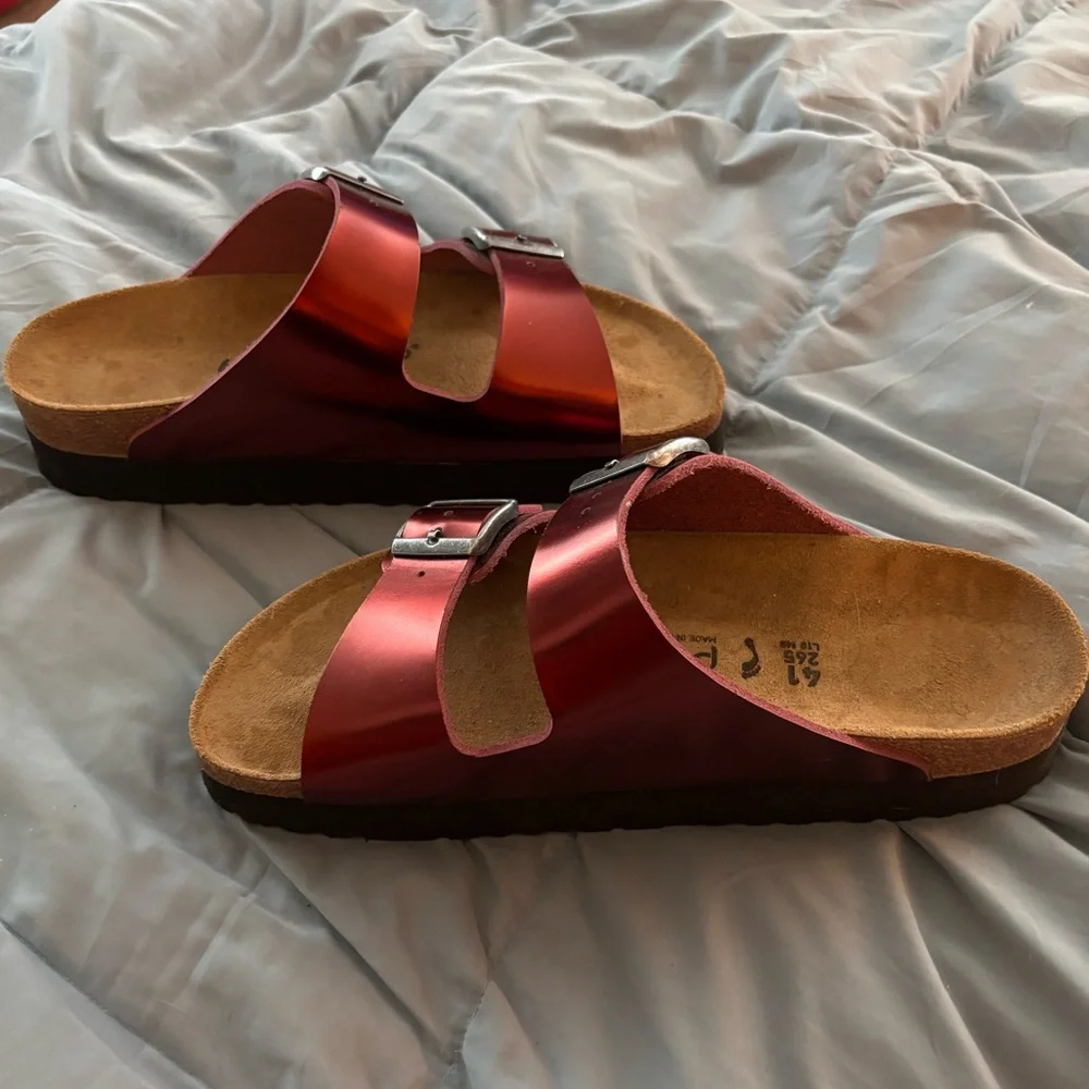 Birkenstock papillio red metallic sandals - Picture 3 of 10